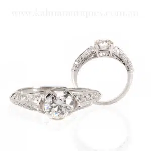 Art Deco diamond engagement ring