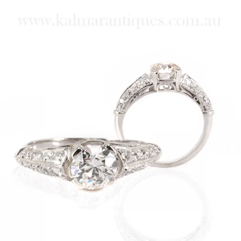 Art Deco diamond engagement ring