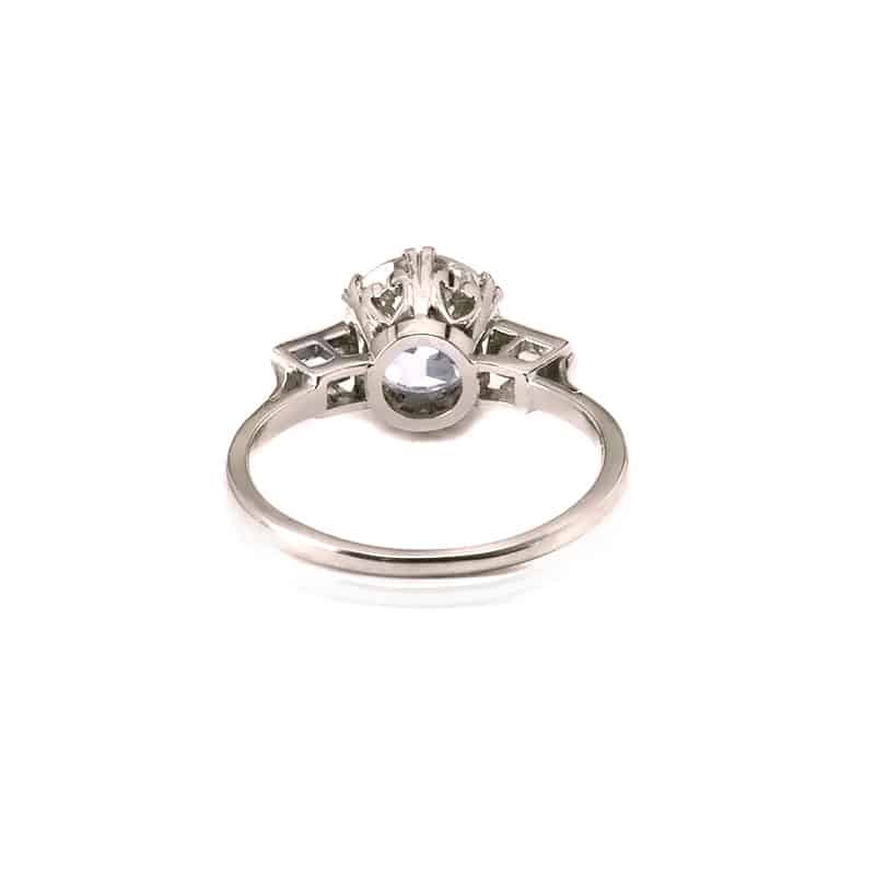 Art Deco diamond engagement ring in platinum