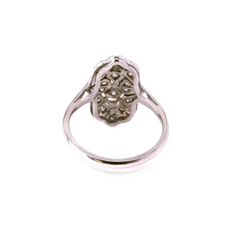 Art Deco diamond plaque ring