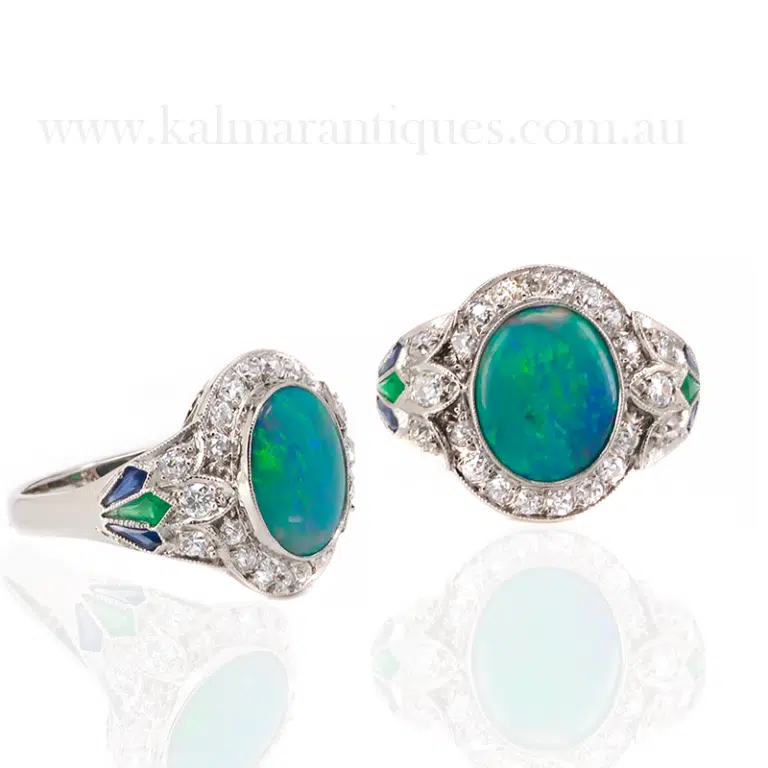 Art Deco Egyptian revival ring