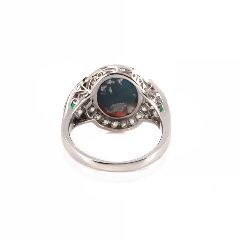 Art Deco opal and diamond ring