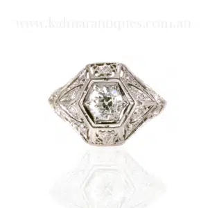 Art Deco diamond engagement ring