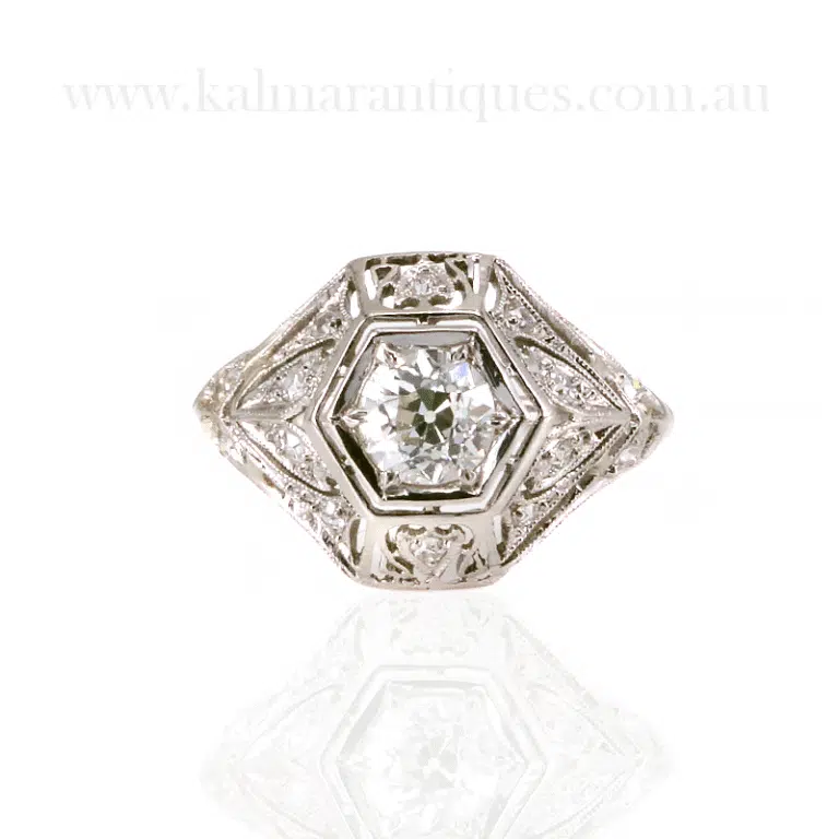 Art Deco diamond engagement ring