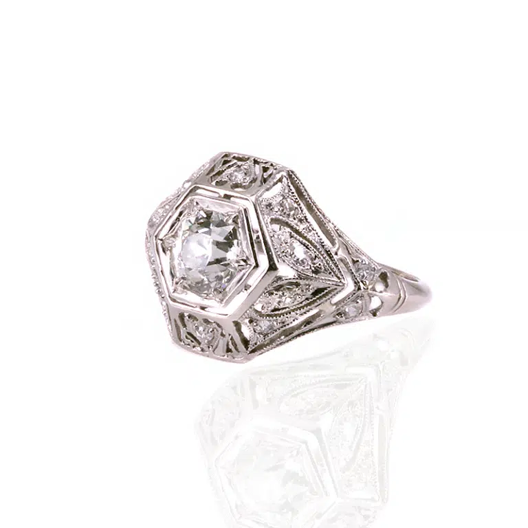 Art Deco diamond engagement ring