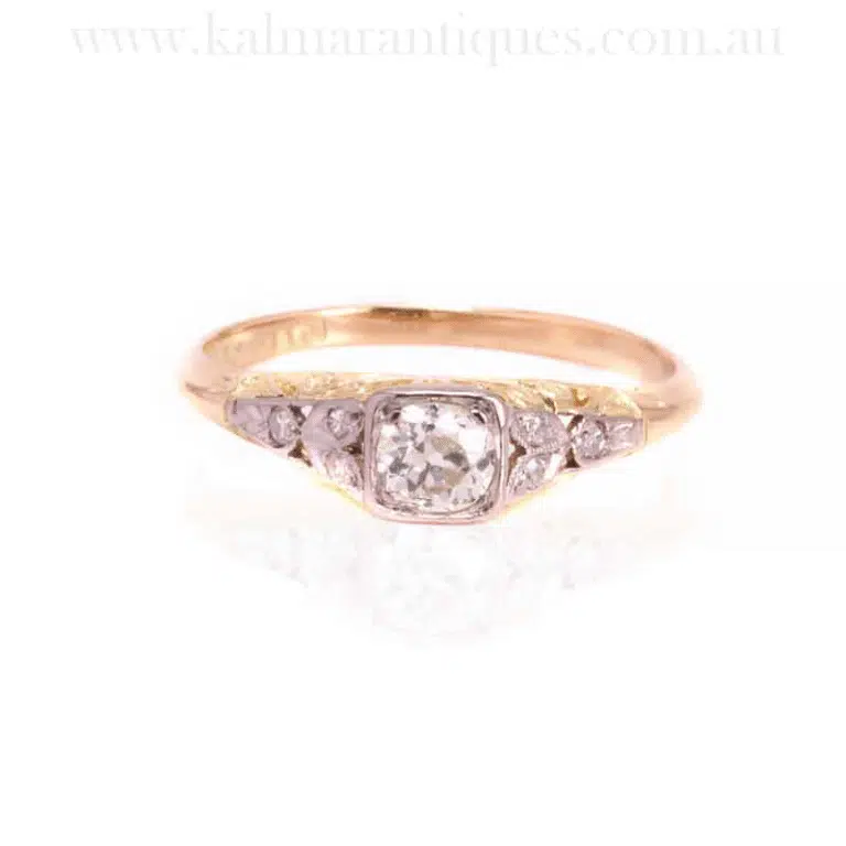 Art Deco diamond engagement ring