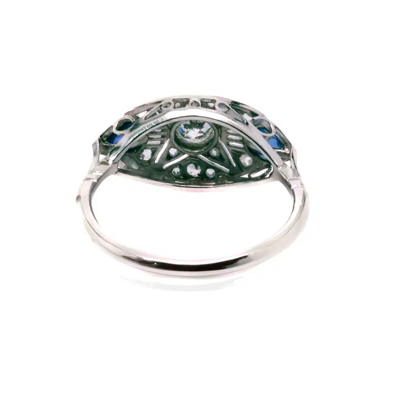 Incredible Art Deco sapphire and diamond ring