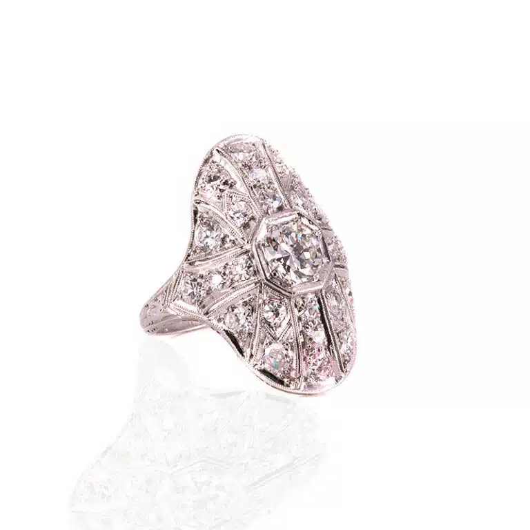 Platinum Art Deco diamond ring