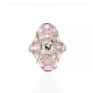 Platinum Art Deco diamond ring