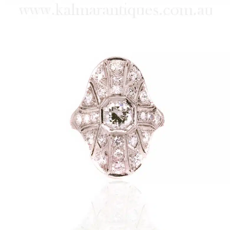 Platinum Art Deco diamond ring