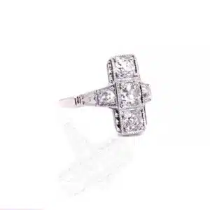White gold Art Deco diamond ring