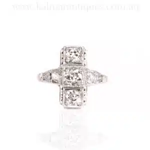 White gold Art Deco diamond ring