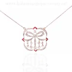 Art Deco era ruby and diamond necklace