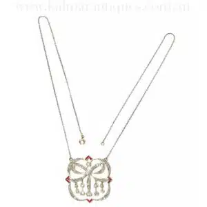 Art Deco era ruby and diamond necklace