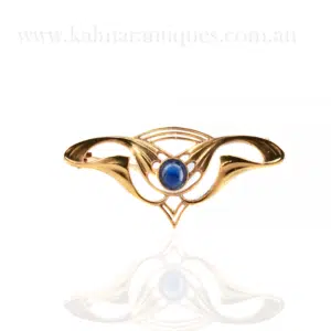 Art Nouveau sapphire brooch