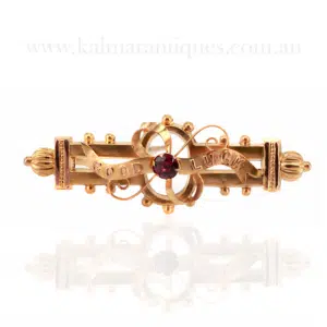 Antique garnet brooch