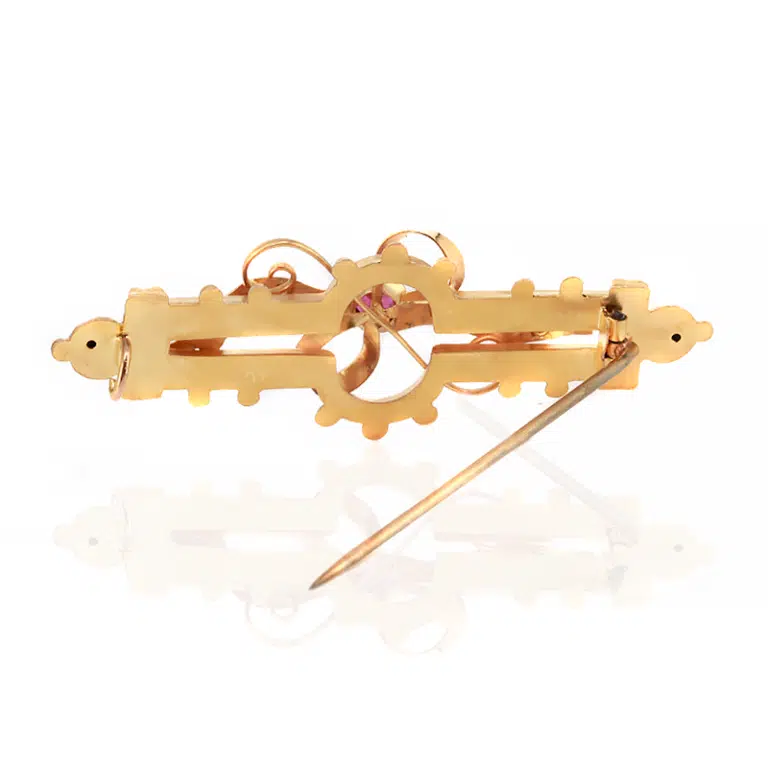 Antique Good Luck brooch