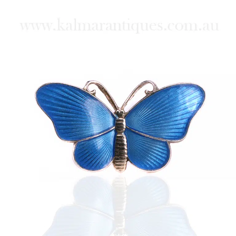 enamel butterfly brooch
