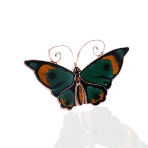 Enamelled butterfly brooch by David Andersen