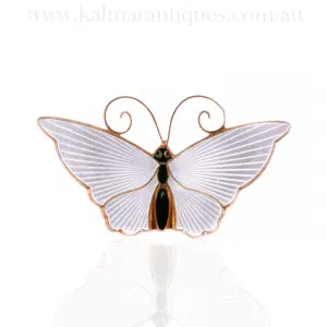 Black and white David Andersen brooch