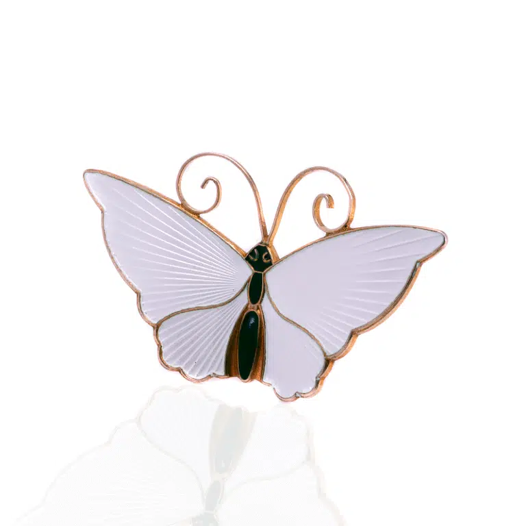 Black and white David Andersen brooch