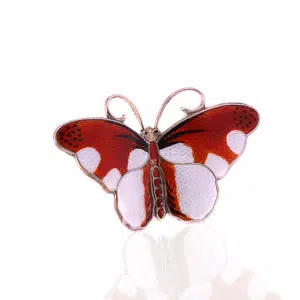 Enamel butterfly brooch by Hroar Prydz
