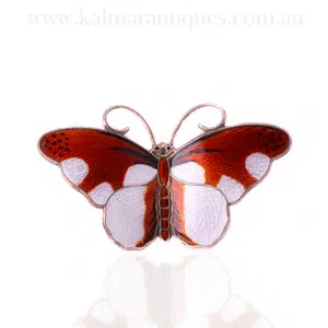 Enamel butterfly brooch by Hroar Prydz