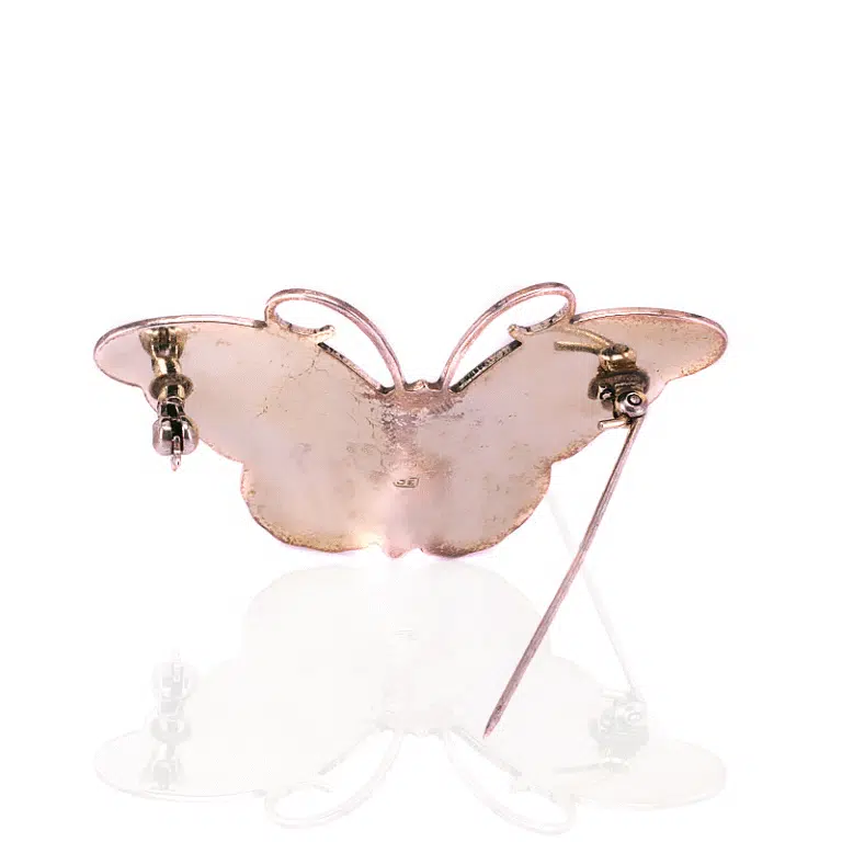 Enamel butterfly brooch by Hroar Prydz
