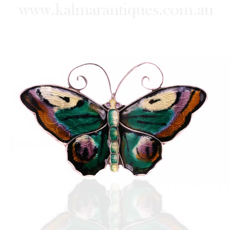 Vintage David Andersen butterfly brooch