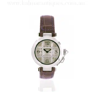 18 Carat Gold Cartier Pasha Diamond Grille Watch