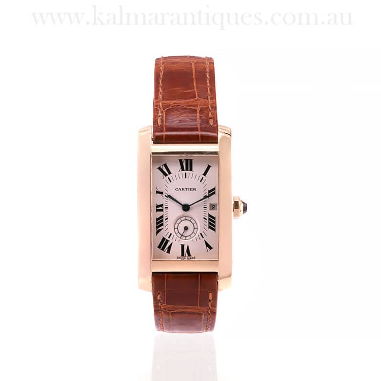18ct Cartier Tank Américaine reference 80129518ct Cartier Tank Américaine reference 801295