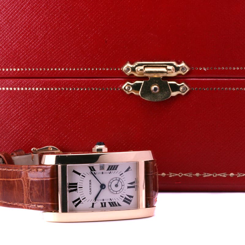 18ct Cartier Tank Américaine reference 801295