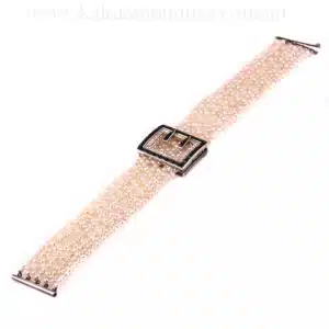 Art Deco Cartier bracelet set with natural pearls and diamonds