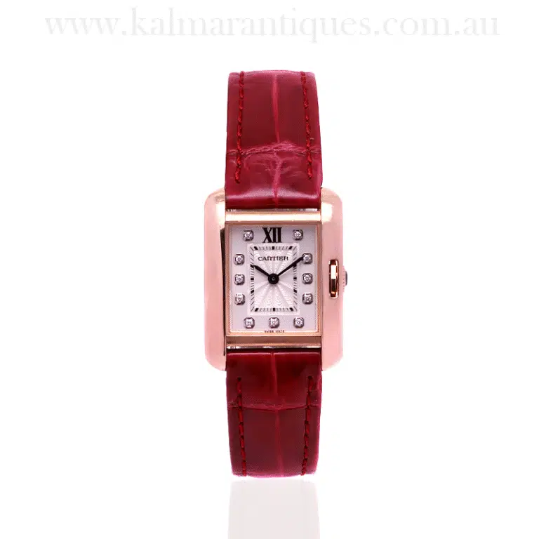 Diamond dial Cartier Tank Anglaise