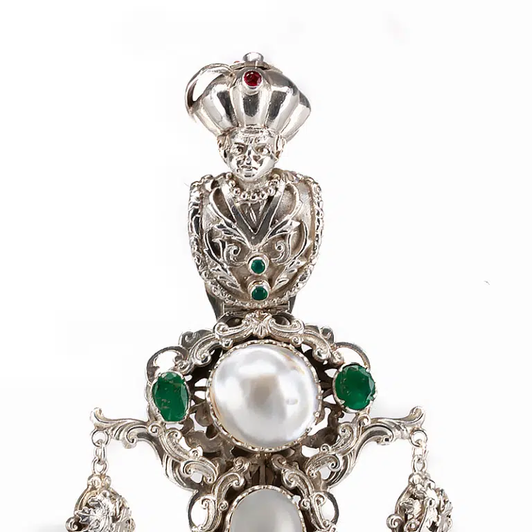 Antique Russian silver chatelaine