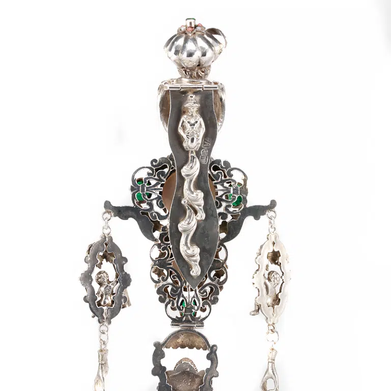 Antique silver chatelaine