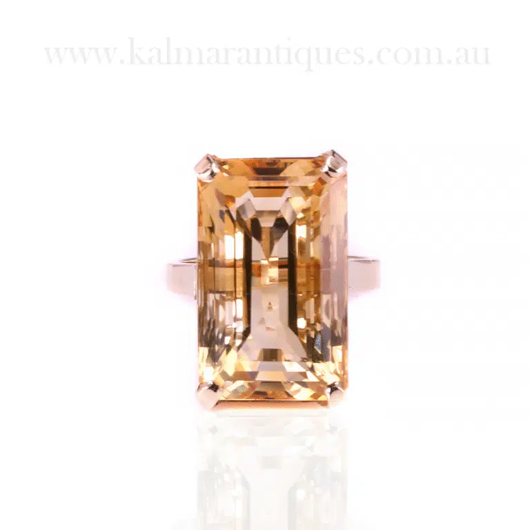 vintage citrine ring