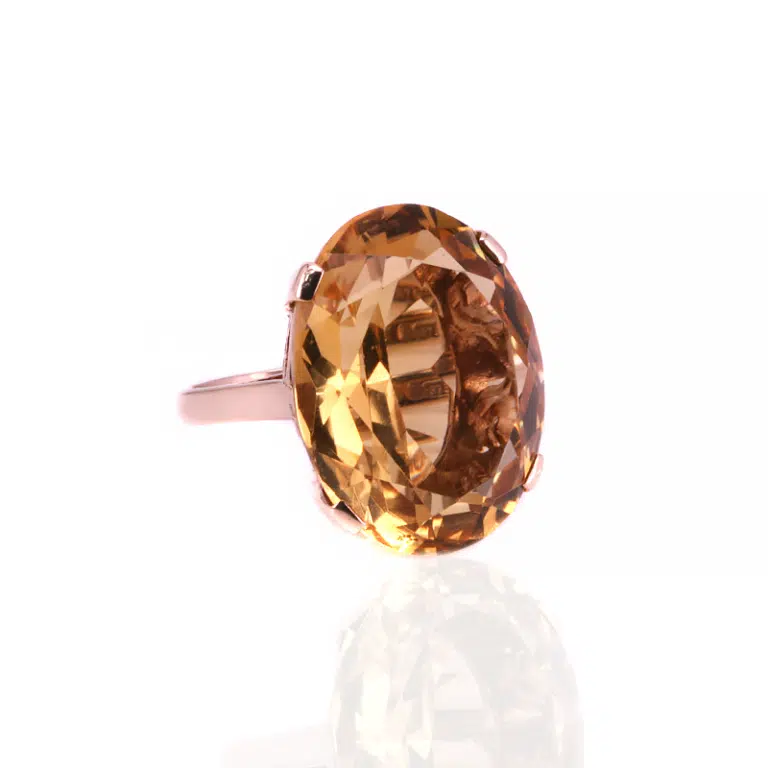 Vintage citrine ring made in 1964