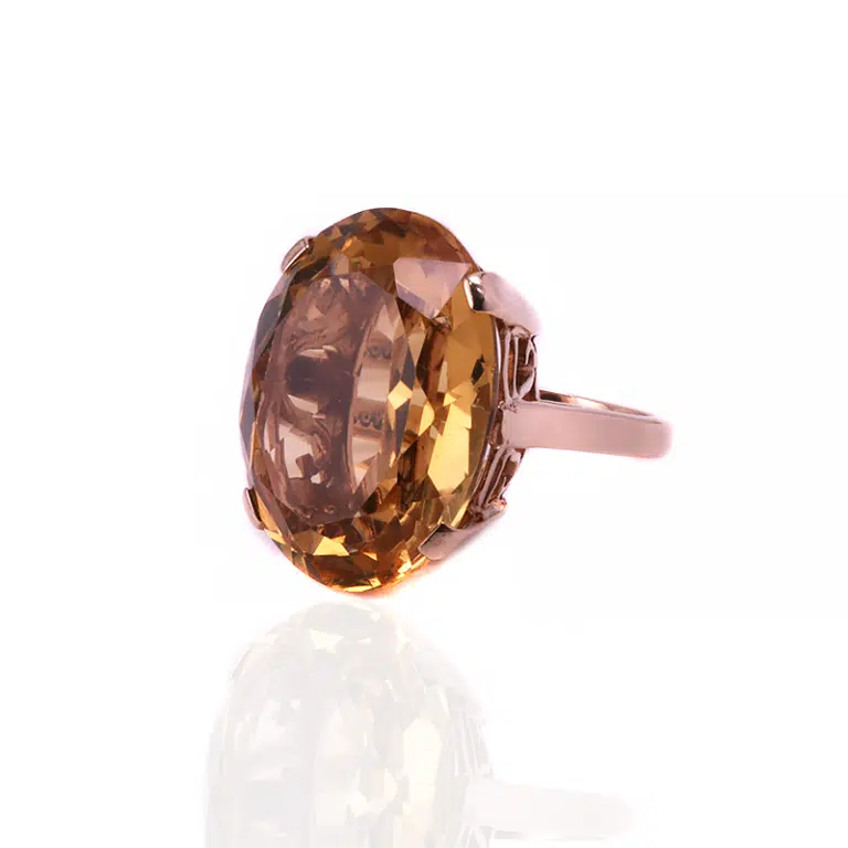 Vintage citrine ring made in 1964