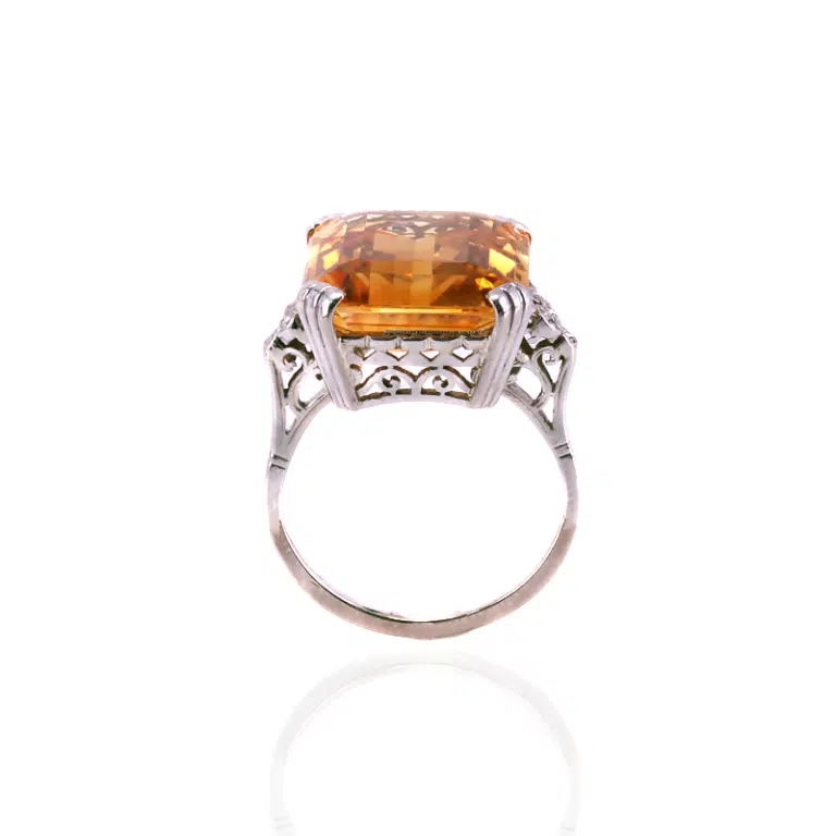 Exquisite Citrine and Diamond Ring