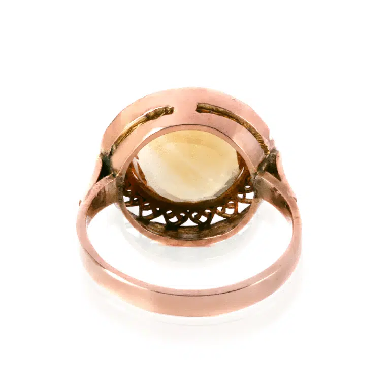 Vintage citrine ring made in the 1970s