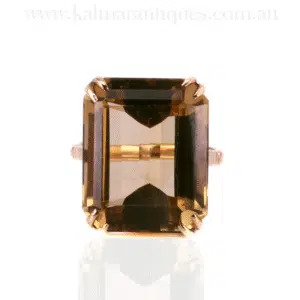 vintage smoky quartz ring