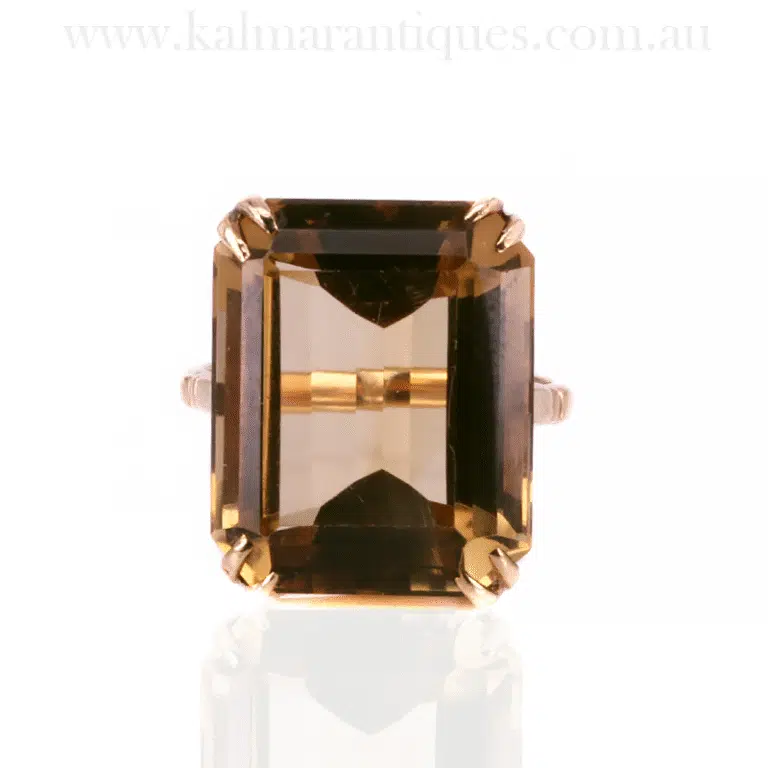 vintage smoky quartz ring