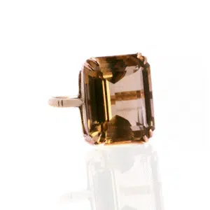 1970's vintage smoky quartz ring