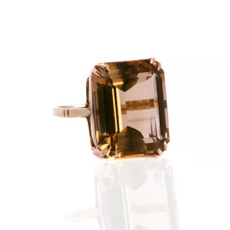 1970's vintage smoky quartz ring