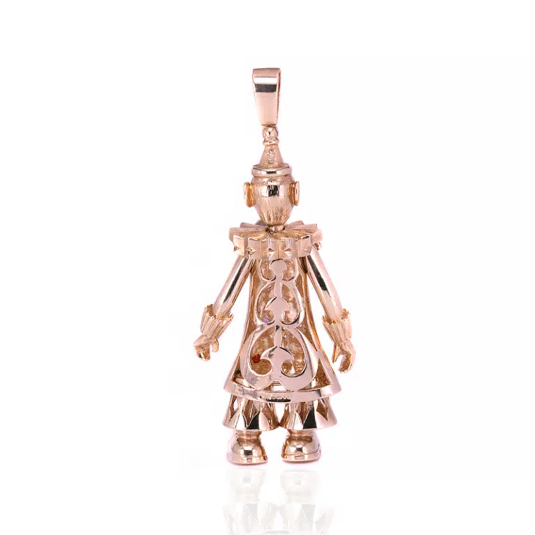 Gem set clown pendant