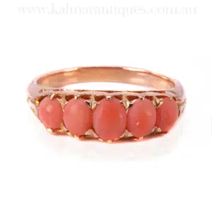 Antique coral ring