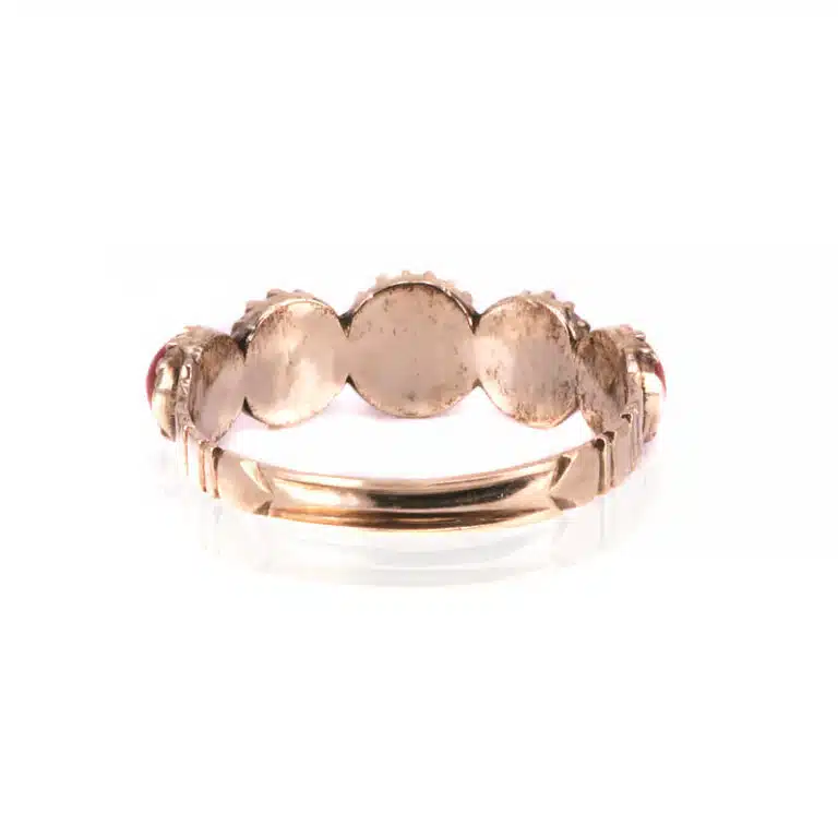 Antique coral ring made in the 1860's