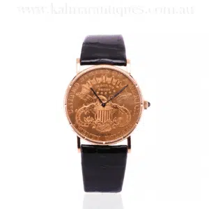 Corum Double Eagle Watch with Citrine Crown