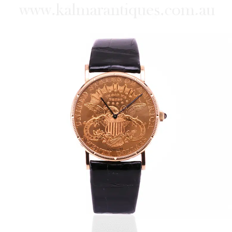 Corum Double Eagle Watch with Citrine Crown
